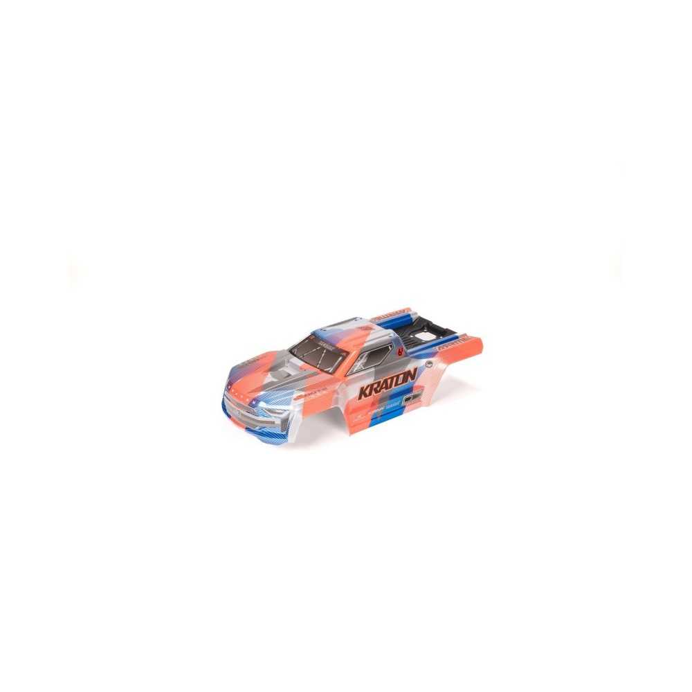 Arrma 1-8 Painted Body with Decals Blue-Orange: KRATON 6S BLX V6 ARA-1517 Arrma 1-8 Painted Body with Decals Blue-Orange: KRATON 6S BLX V6 ARA-1517