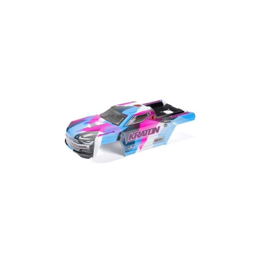 Arrma 1-8 Painted Body with Decals Blue-Pink: KRATON 6S BLX V6 ARA-1518 Arrma 1-8 Painted Body with Decals Blue-Pink: KRATON 6S BLX V6 ARA-1518