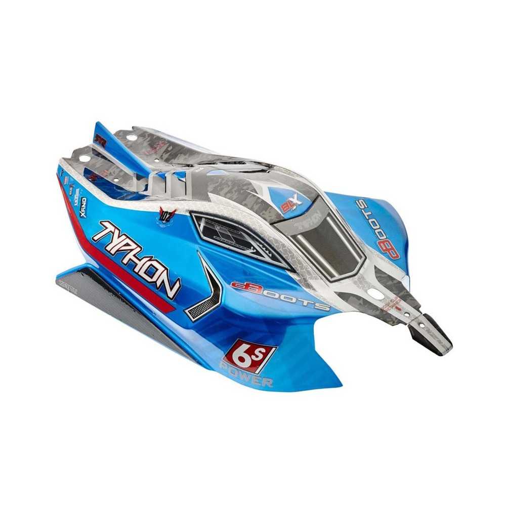 Arrma 1-8 Painted Body with Decals Blue: TYPHON 6S BLX ARAC3323