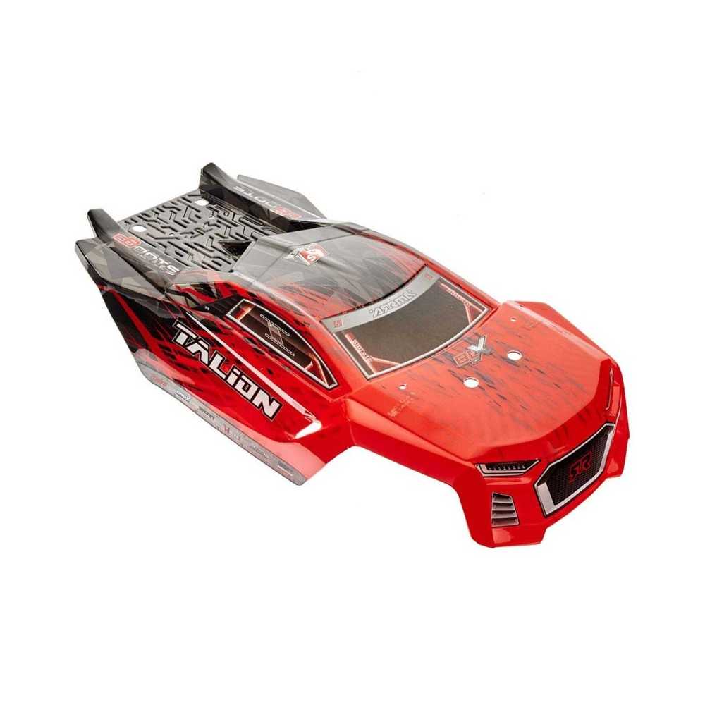 Arrma 1-8 Painted Body with Decals Red-Black: Talion 6S BLX ARAC3324