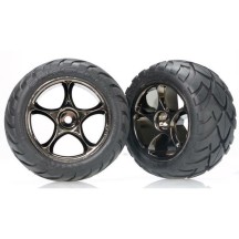 Ruedas montadas Tracer 2.2 cromo negro Anaconda traseras Traxxas TRX2478A