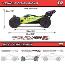Arrma 1/8 TYPHON 223S DSC 4X4 RTR Brushless Buggy Green ARA4306V4T1