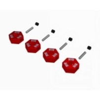 Arrma 12mm Wheel Hex Set Metal 4 Red ARA-2982
