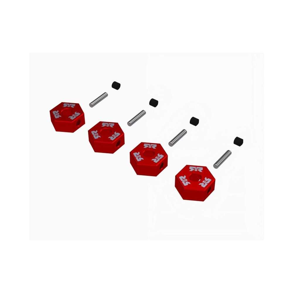 Arrma 12mm Wheel Hex Set Metal 4 Red ARA-2982