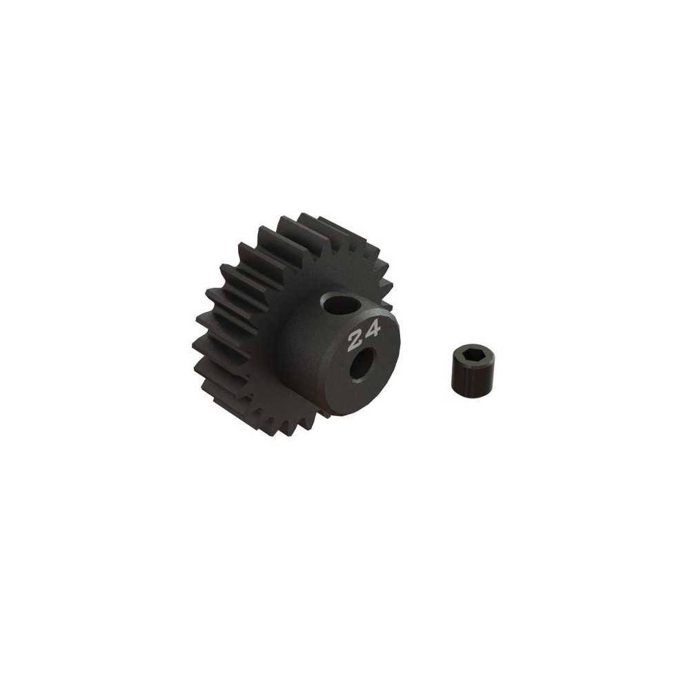 Arrma 24T 0.8Mod 1-8 Bore CNC Steel Pinion Gear ARA311086 Arrma 24T 0.8Mod 1-8 Bore CNC Steel Pinion Gear ARA311086