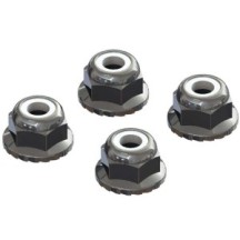 Arrma 7mm Flanged Nyloc Locknut Silver 4 ARAC9699