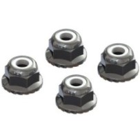 Arrma 7mm Flanged Nyloc Locknut Silver 4 ARAC9699