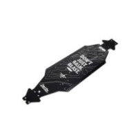 Arrma Aluminum Chassis CNC 7075 T6 LWB Black: EXB ARA320571