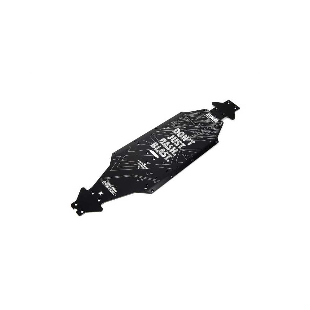 Chasis de aluminio CNC 7075 T6 LWB negro Arrma EXB Chasis de aluminio CNC 7075 T6 LWB negro Arrma EXB