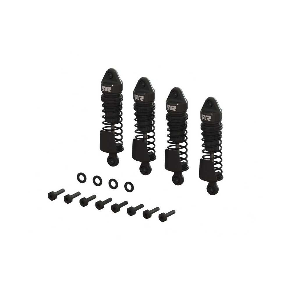 Arrma Aluminum Shock Set 58mm Length 1000 cSt Oil 4 Black: GROM ARA-1567