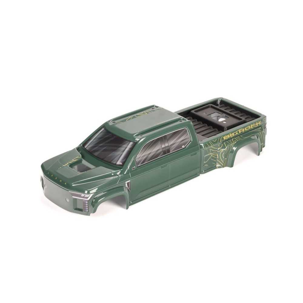 Arrma BIG ROCK CREW 4X4 Cab Clipless Painted Decaled Trimmed Body Green ARA-1380 Arrma BIG ROCK CREW 4X4 Cab Clipless Painted Decaled Trimmed Body Green ARA-1380