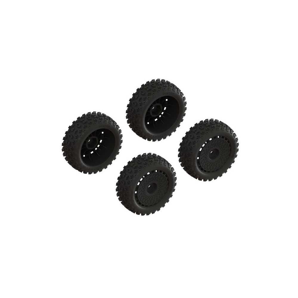 Arrma dBoots '2-HO' Tire Set Glued Black 2 Pairs ARA550114 Arrma dBoots '2-HO' Tire Set Glued Black 2 Pairs ARA550114