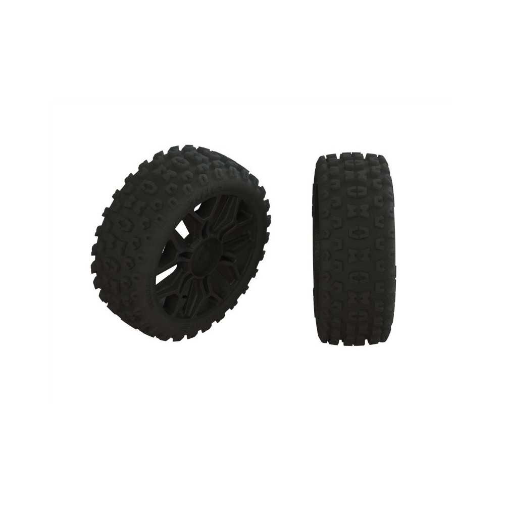 Arrma Dboots '2HO' Tire Set Glued Gun Metal 2 ARA550088 Arrma Dboots '2HO' Tire Set Glued Gun Metal 2 ARA550088