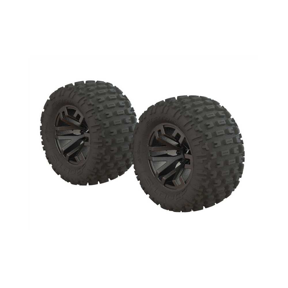 Arrma Dboots 'Fortress MT' Tire Set Glued Gun Metal 2 ARA550086 Arrma Dboots 'Fortress MT' Tire Set Glued Gun Metal 2 ARA550086