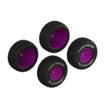 Arrma dBoots 'FORTRESS' Glued Tire Set Purple 2 Pairs ARA-1570