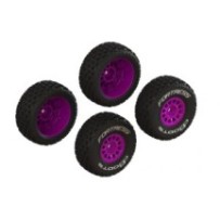 Arrma dBoots 'FORTRESS' Glued Tire Set Purple 2 Pairs ARA-1570