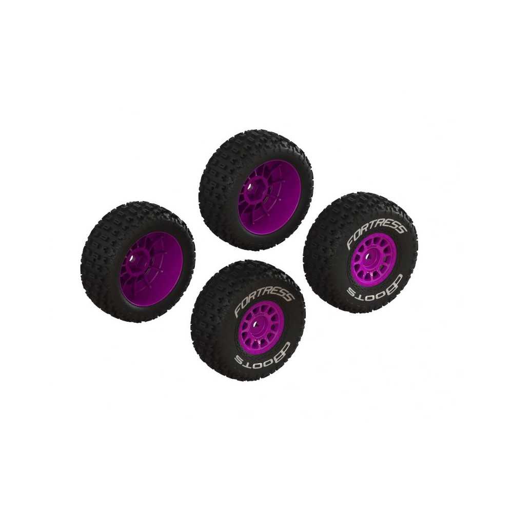 Arrma dBoots 'FORTRESS' Glued Tire Set Purple 2 Pairs ARA-1570 Arrma dBoots 'FORTRESS' Glued Tire Set Purple 2 Pairs ARA-1570