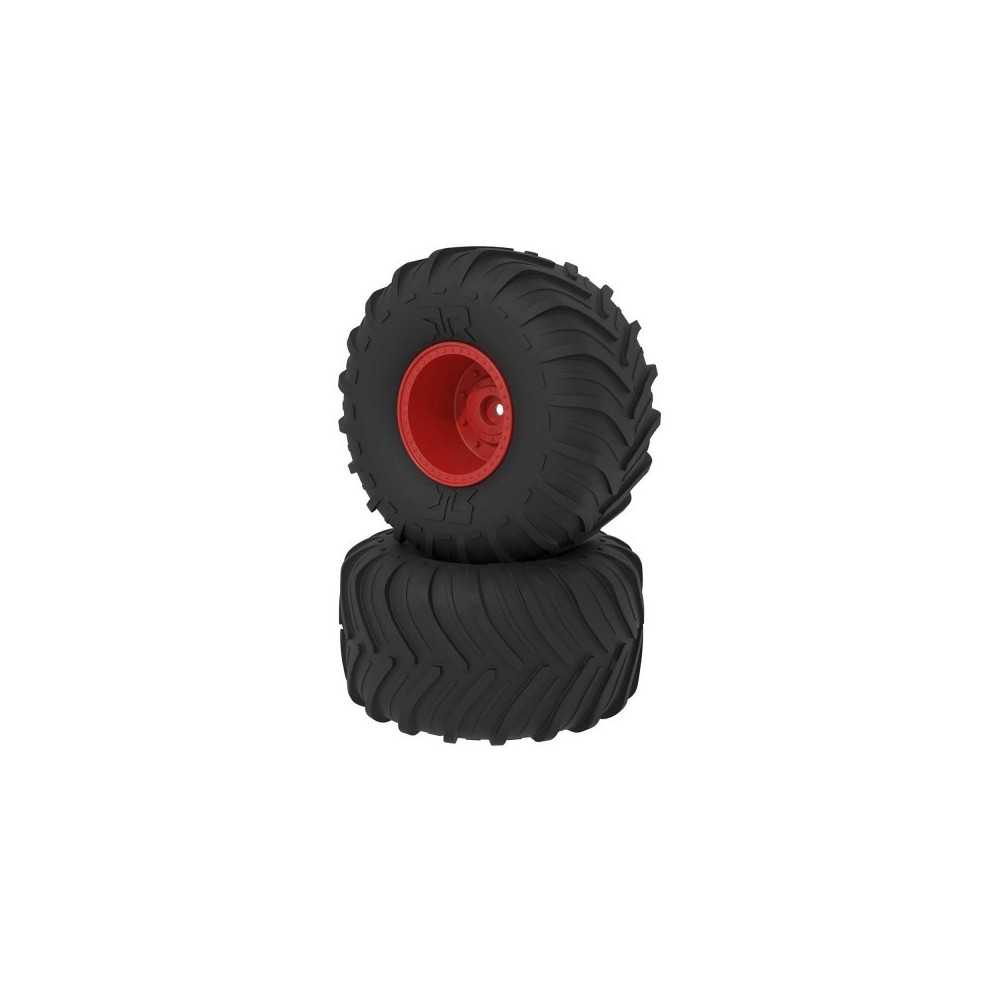 Arrma dBoots Chevron MT Tire Set Glued Red ARA-2534