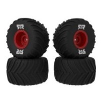 Arrma dBoots Chevron MT Tire Set Glued Red 2 Pairs: GROM ARA-2585