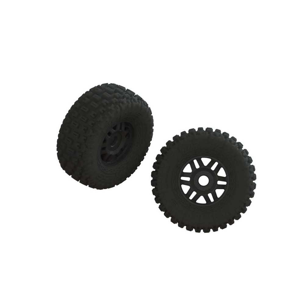Arrma dBoots FORTRESS LP Tire Set Glued Black 2 ARA550110