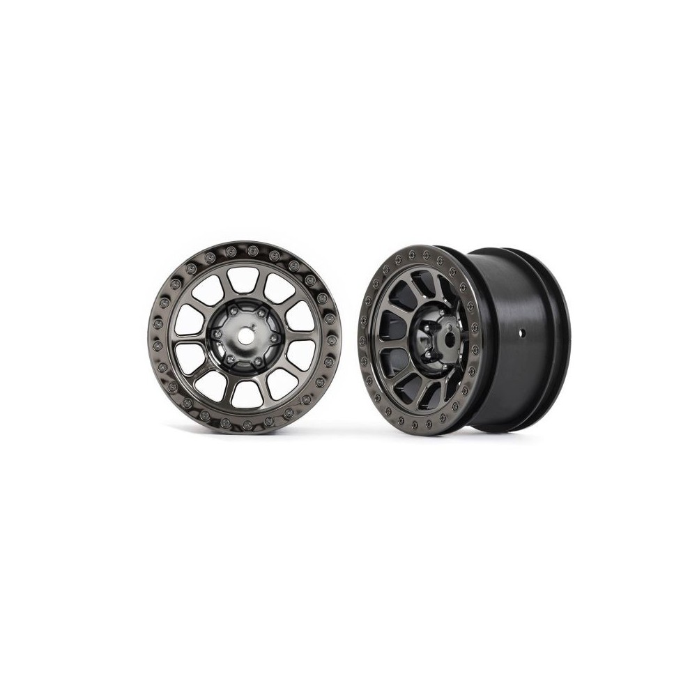 Llantas traseras 2.2 cromo negro Bandit Traxxas Llantas traseras 2.2 cromo negro Bandit Traxxas
