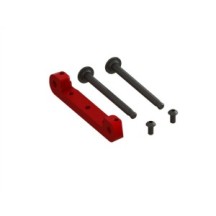 Arrma Front Upper Suspension Mount CNC Aluminum Red ARA330659