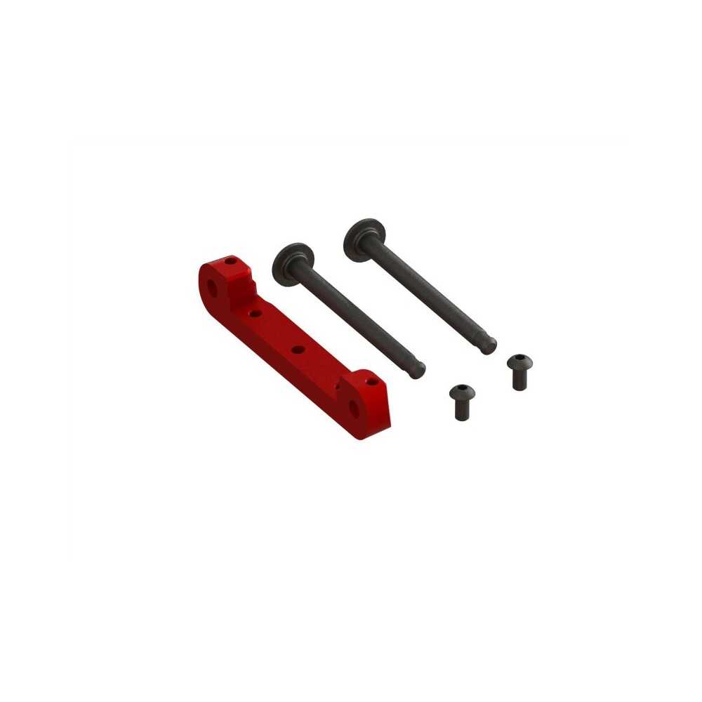 Arrma Front Upper Suspension Mount CNC Aluminum Red ARA330659