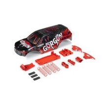 Arrma GORGON Painted Decaled Trimmed Body Set Black - Red ARA402354