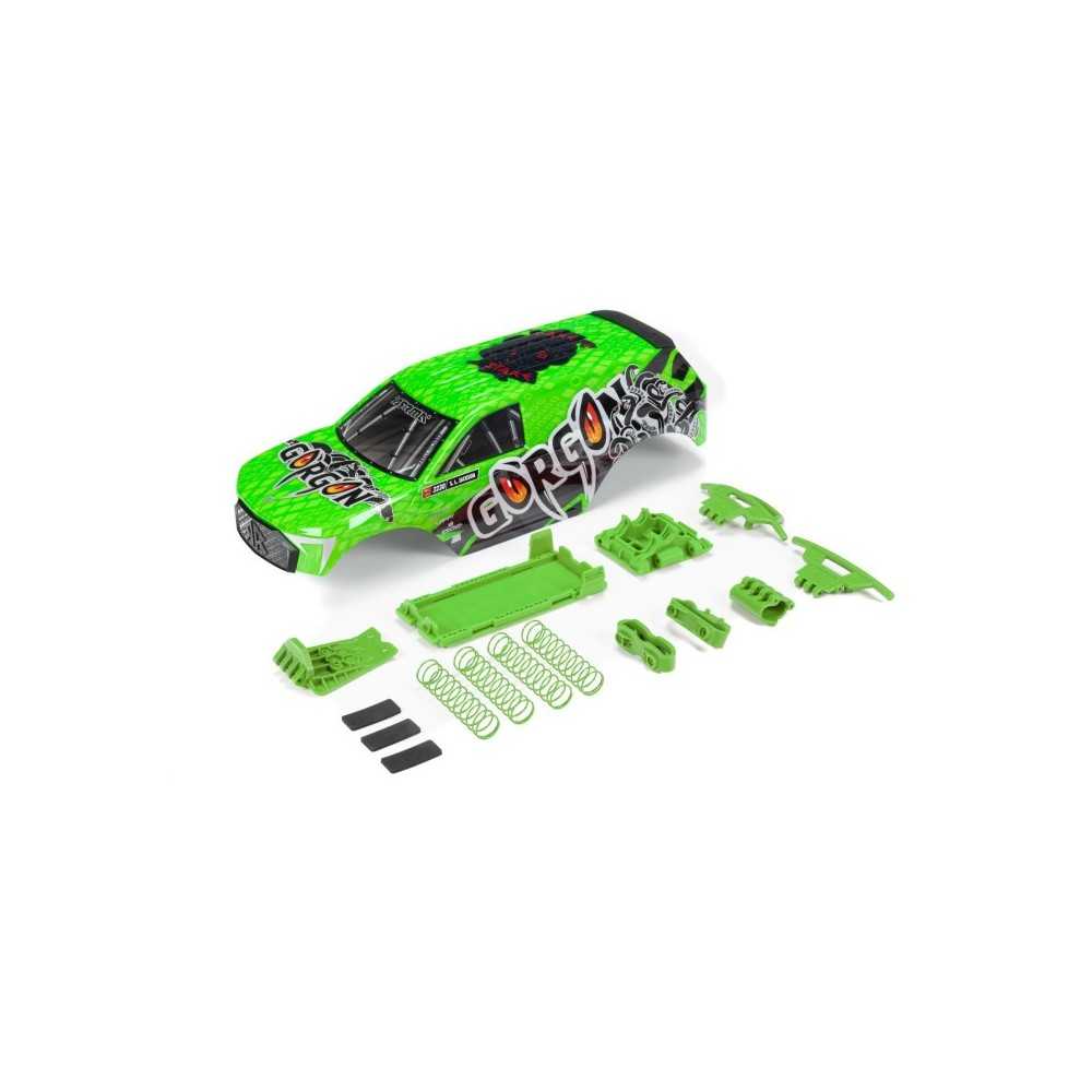 Carrocería GORGON verde pintada y decorada Arrma ARA402356 Carrocería GORGON verde pintada y decorada Arrma ARA402356