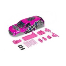 Arrma GORGON Painted Decaled Trimmed Body Set Pink-Black ARA-2608