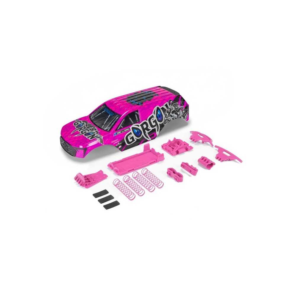Arrma GORGON Painted Decaled Trimmed Body Set Pink-Black ARA-2608 Arrma GORGON Painted Decaled Trimmed Body Set Pink-Black ARA-2608