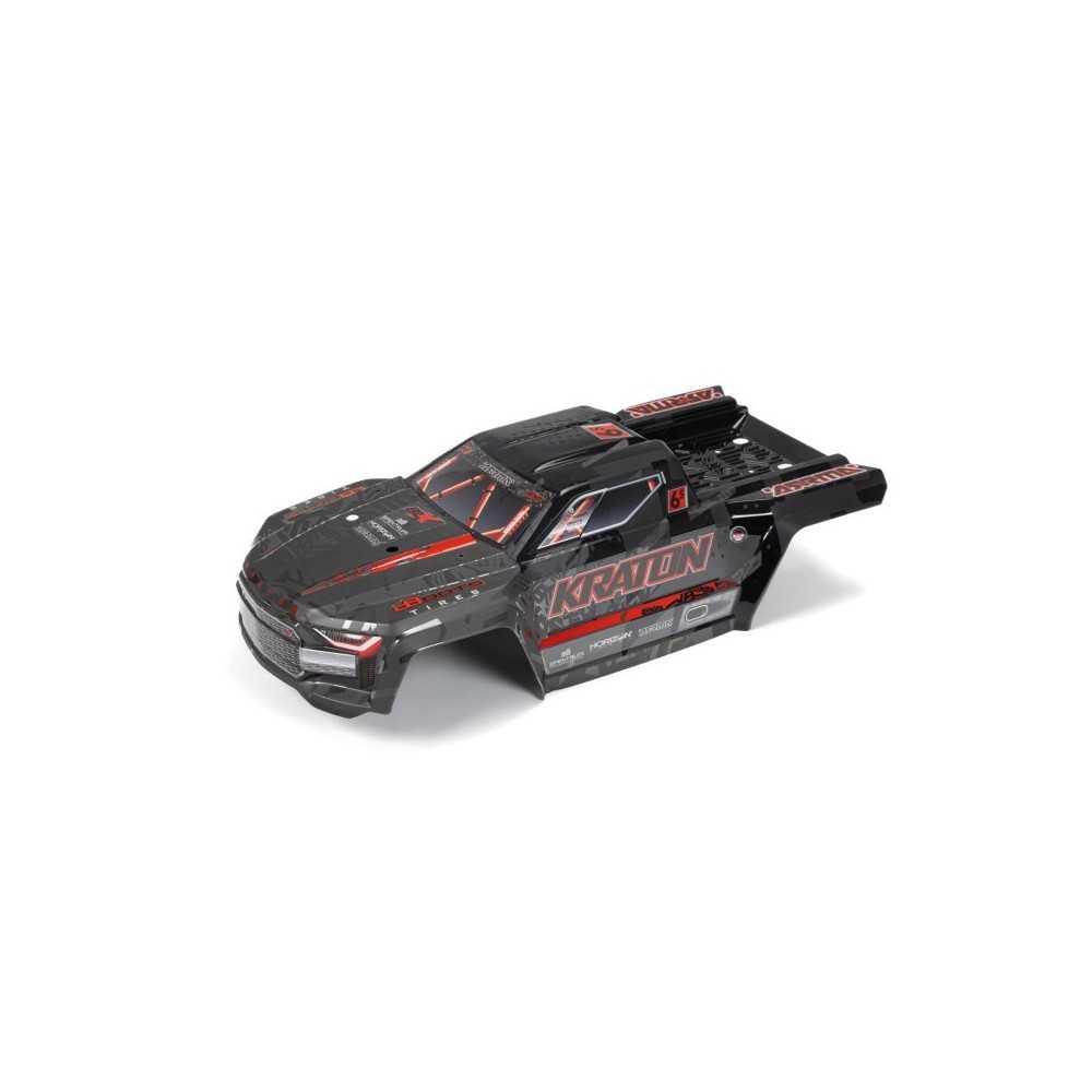 Arrma KRATON 6S EXB Painted Decalled Cut Body Black - Red ARA406169