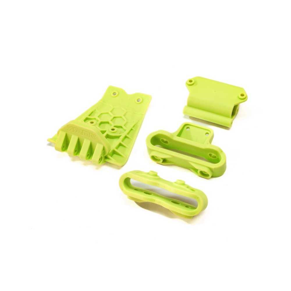 Arrma Lower Skid And Bumper Mount Set Fluorescent Yellow ARA320773 Arrma Lower Skid And Bumper Mount Set Fluorescent Yellow ARA320773