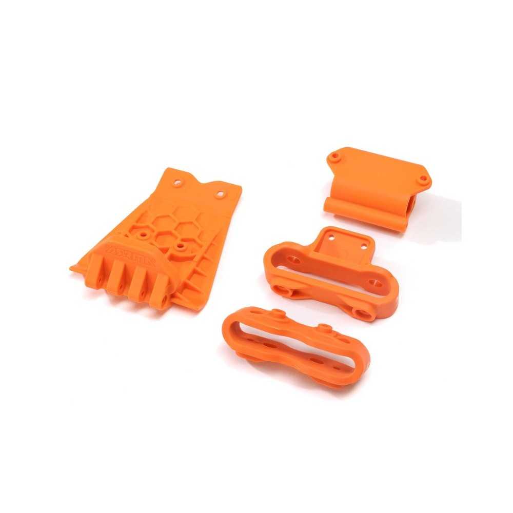 Arrma Lower Skid And Bumper Mount Set Orange ARA320795 Arrma Lower Skid And Bumper Mount Set Orange ARA320795