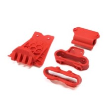 Soportes protector inferior y parachoques rojo Arrma ARA320777