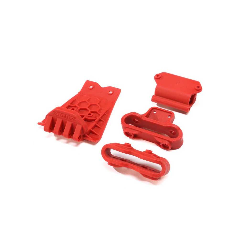 Arrma Lower Skid And Bumper Mount Set Red ARA320777
