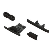 Protector inferior y parachoques negro Arrma ARA-1547 recambio