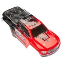 Arrma Painted Body with Decal Trim Red: GRANITE 4x4 MEGA ARAC3336