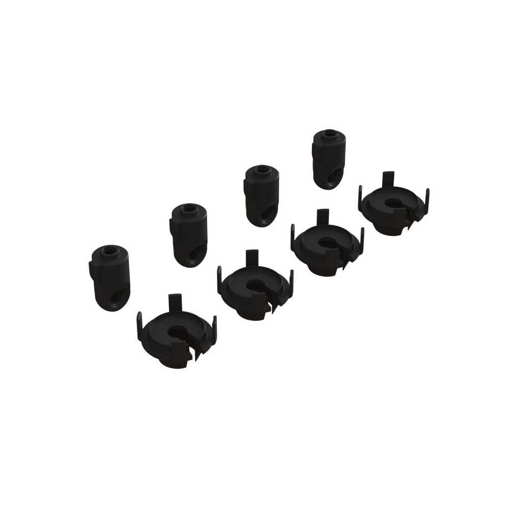Arrma Shock Rod End & Spring Perch Set 4 Shocks ARA330740 Arrma Shock Rod End & Spring Perch Set 4 Shocks ARA330740