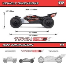 Buggy TYPHON GROM 223S BLX RTR plata Arrma