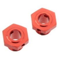 Arrma Wheel Hex Aluminum 17mm 13.6mm Thick Red 2 ARAC9413