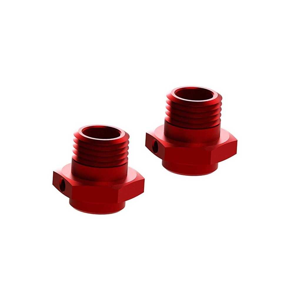 Arrma Wheel Hex Aluminum 17mm 16.5mm Thick Red 2 ARAC9416