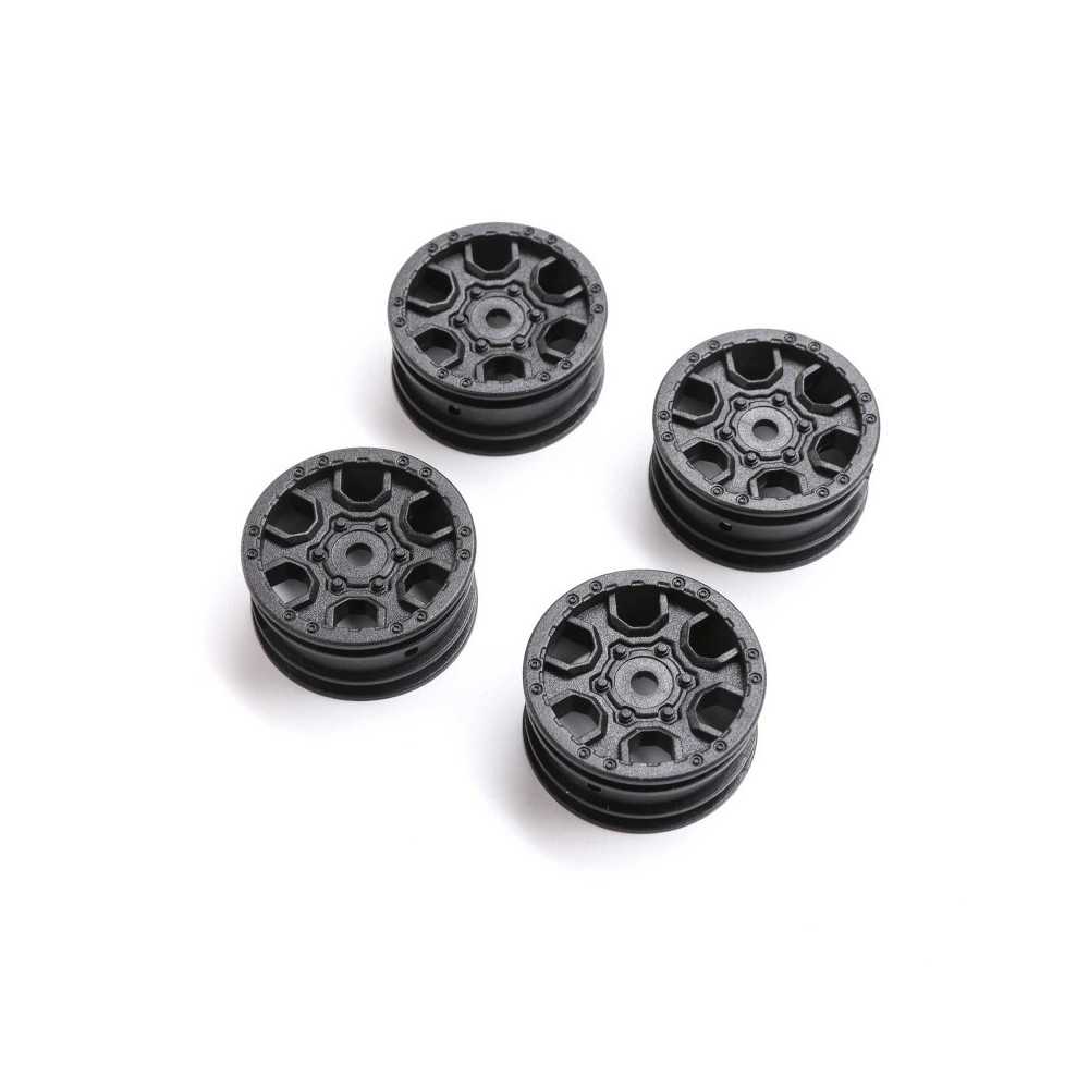 Axial Racing 1.0 Ford Bronco Wheel Black 4: SCX24 AXI40006