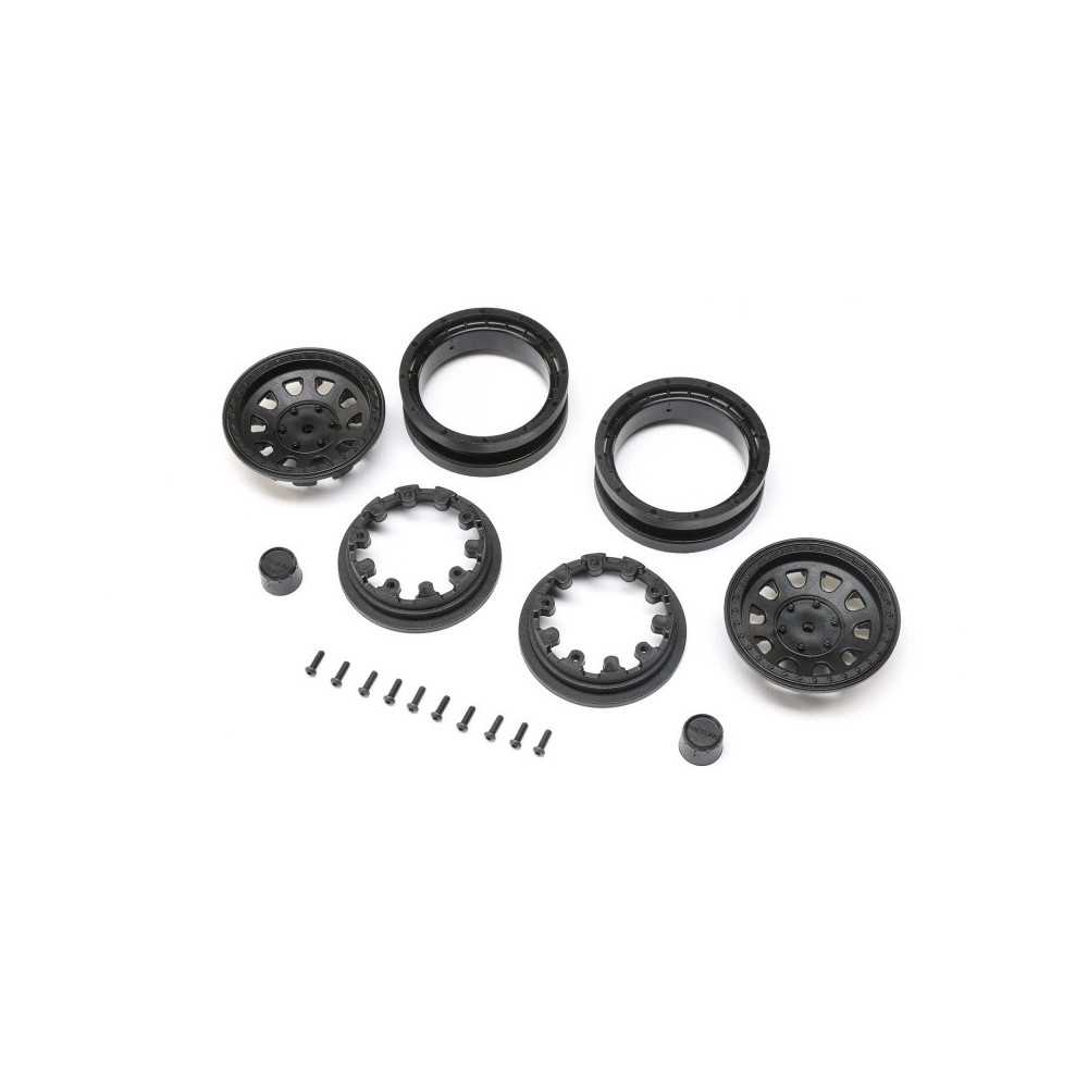 Axial Racing 1.9 Raceline Daytona Beadlock Wheels Black 2 AXI43017 Axial Racing 1.9 Raceline Daytona Beadlock Wheels Black 2 AXI43017