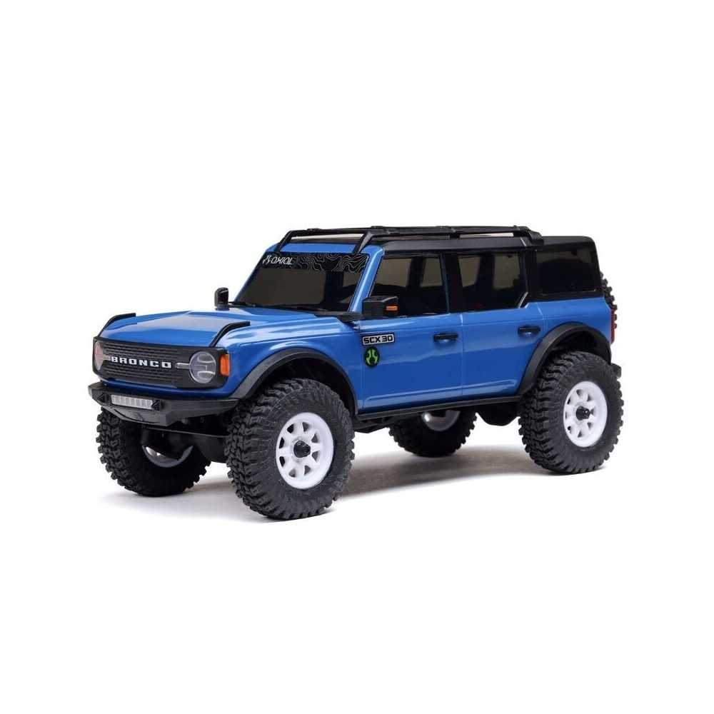 Crawler RC eléctrico 1/30 Axial Racing SCX30 Ford Bronco 4X4 RTR azul AXI-2048T1