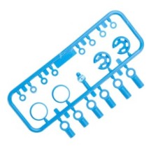 Axial Racing 10mm Shock Parts Tree 2 Blue AXIC3300