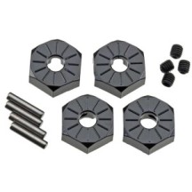 Cubo estrecho de aluminio negro de 12 mm Axial AXIC3042