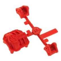 Axial Racing AR44 Differential Cover Link Mounts Red AXIC3384