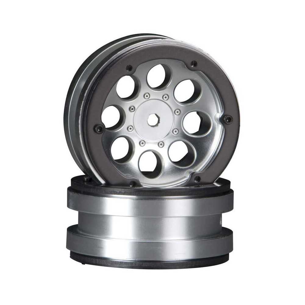 Axial Racing Ax8088 8-hole 1.9 beadlock wheel satin chrome AXIC8088 Axial Racing Ax8088 8-hole 1.9 beadlock wheel satin chrome AXIC8088