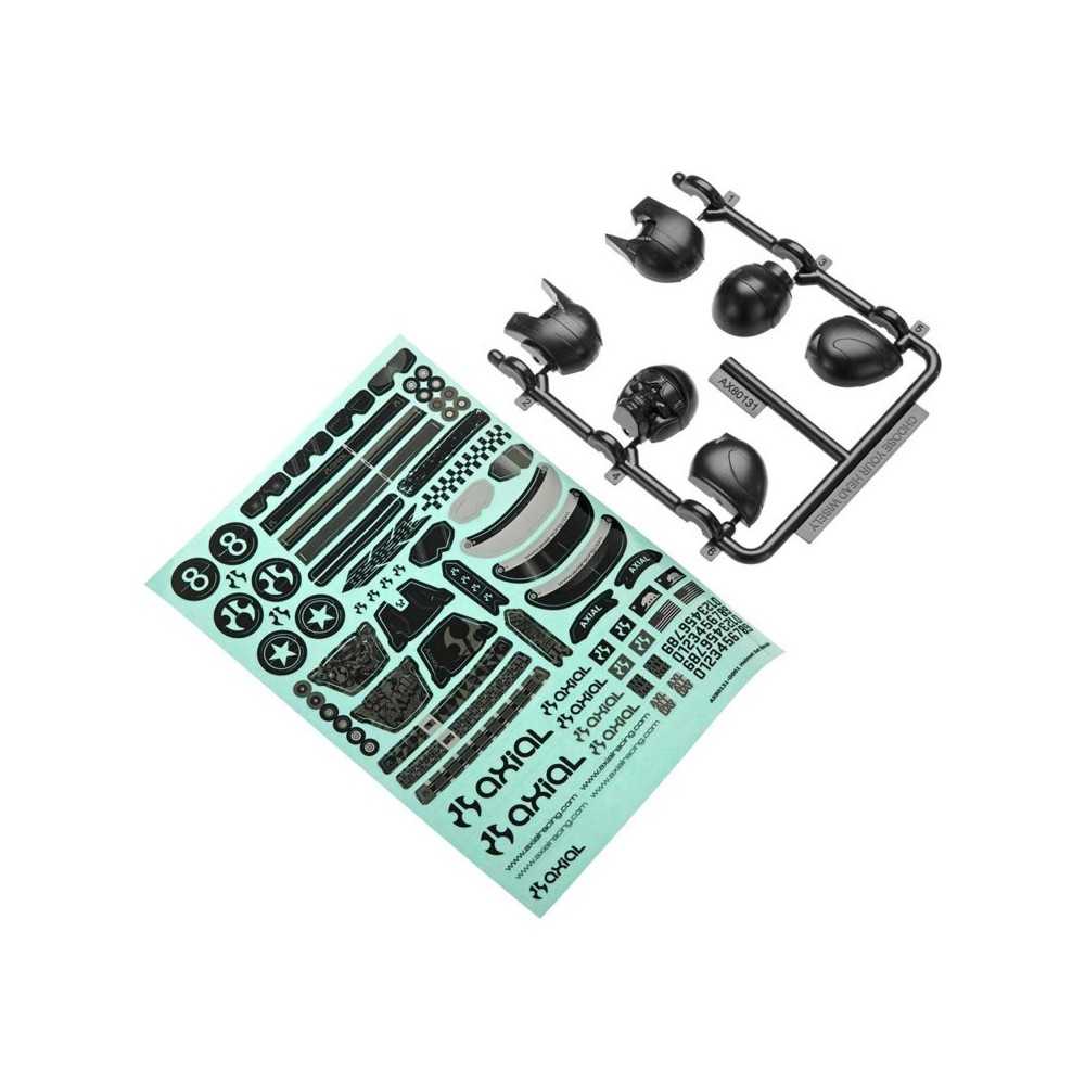 Axial Racing Helmet Set Black Yeti AXIC1049 Axial Racing Helmet Set Black Yeti AXIC1049